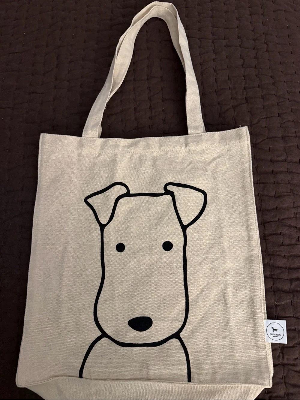 Park Life Designs Charlie Cotton Tote Bag, Cream, 15